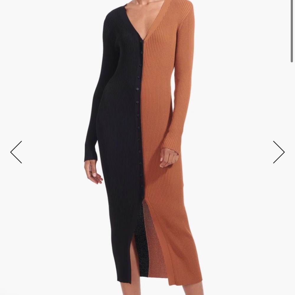 Colorblock Midi Dress